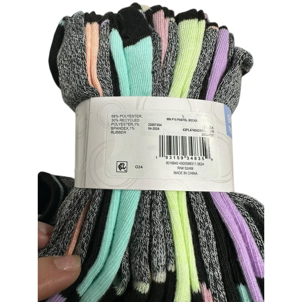 wonder‎ nation girls 15 pairs no show ankle socks size large 4-10